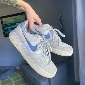 Used 2020 Air Force 1 Low “Indigo Fog” with Mesh Swoosh
